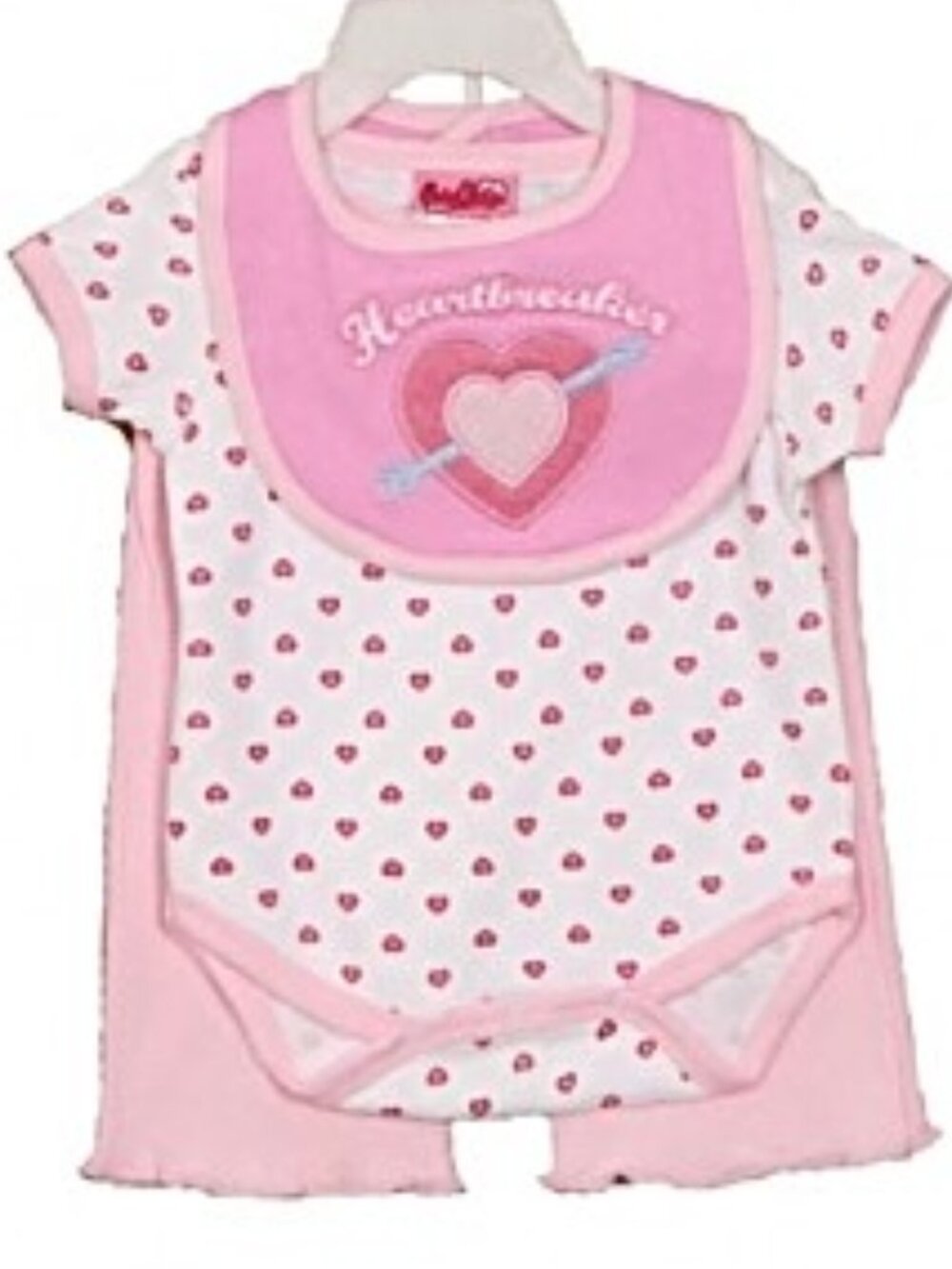 Only Girls - Baby Girls' 3-Pc Heartbreaker Onesie Set